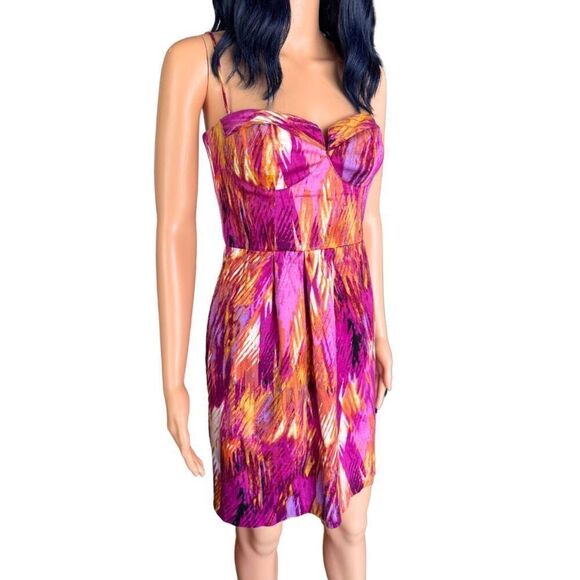 Bisou Bisou Michele Bohbot Pink Bodycon Cocktail Mini Dress Size 4 - Picture 3 of 7